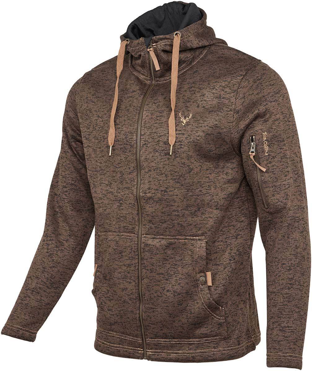 Кофта Orbis Textil Herrenjacke Strick-Fleece темно-коричневая Фото 1