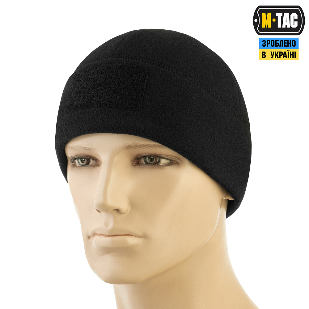 Шапка M-Tac Watch Cap Elite флис с липучкой Black Фото 2