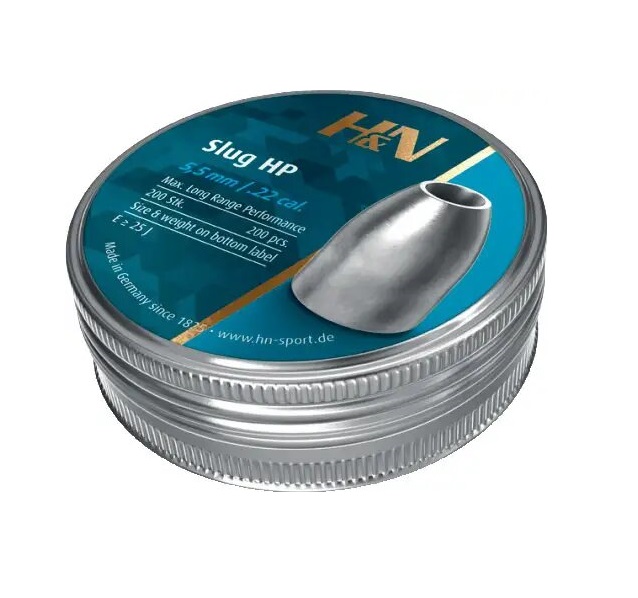 Пули пневматические H&N Slug HP кал. 5.51 мм. Вес - 1.94 грамм. 200 шт/уп Фото 1