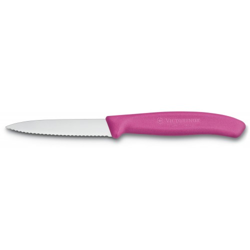 Ніж Victorinox SwissClassic, 8 см серрейтор рожевий Фото 1