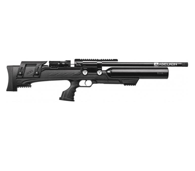 Гвинтівка пневматична редукторна PCP Aselkon MX8 Evoc Black кал.4,5 Фото 1
