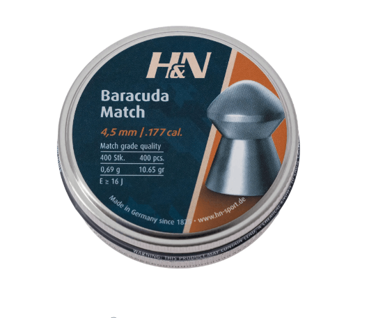 Кулі пневматичні H&N Baracuda Match кал. 4.52 мм 0.69 г 400 шт/уп Фото 1
