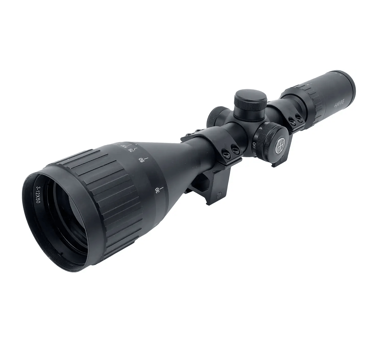 Приціл оптичний Hawke Fast Mount 3-12x50 AO сітка Mil Dot з підсвічуванням. Weaver Фото 1