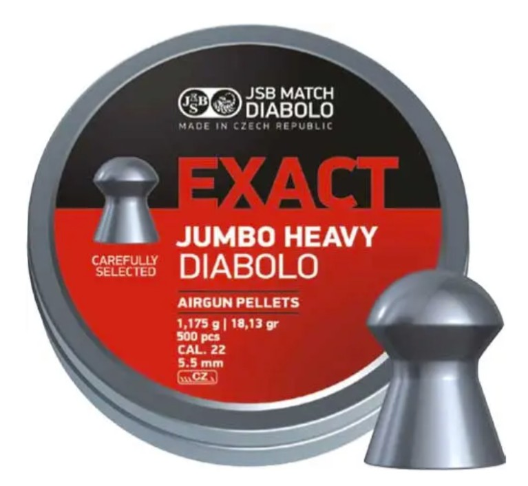 Кулі пневматичні JSB Jumbo Heavy 1,175 г 5,52 мм 500 шт/уп Фото 1