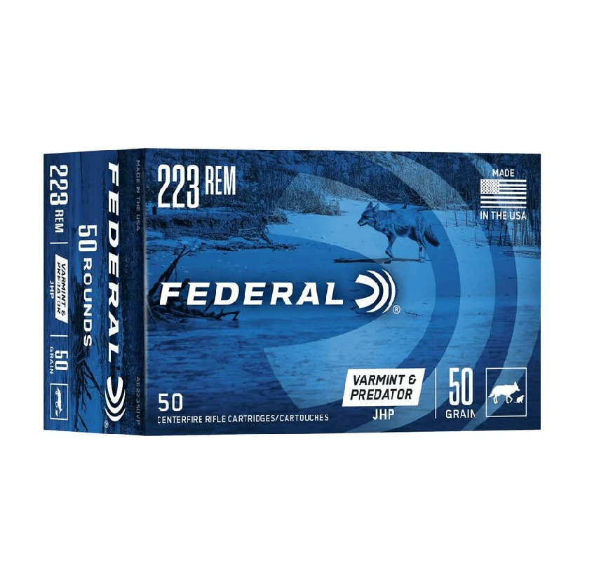 Патрон Federal Varmint&Predator 223 Rem JHP, куля 50GR (3,24 г) Фото 1