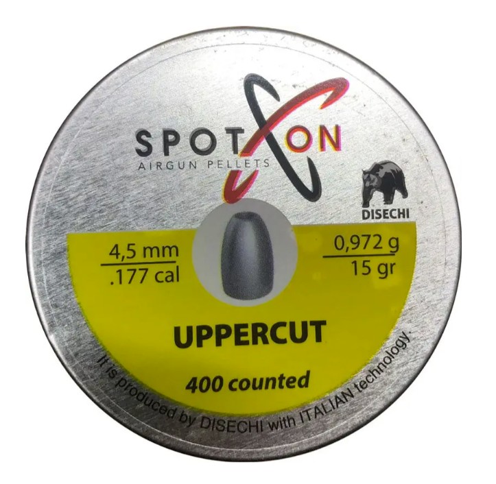 Кулі пневматичні Spoton Upper Сut кал. 4,5мм. Вага - 0,972 г. 400 шт/уп Фото 1