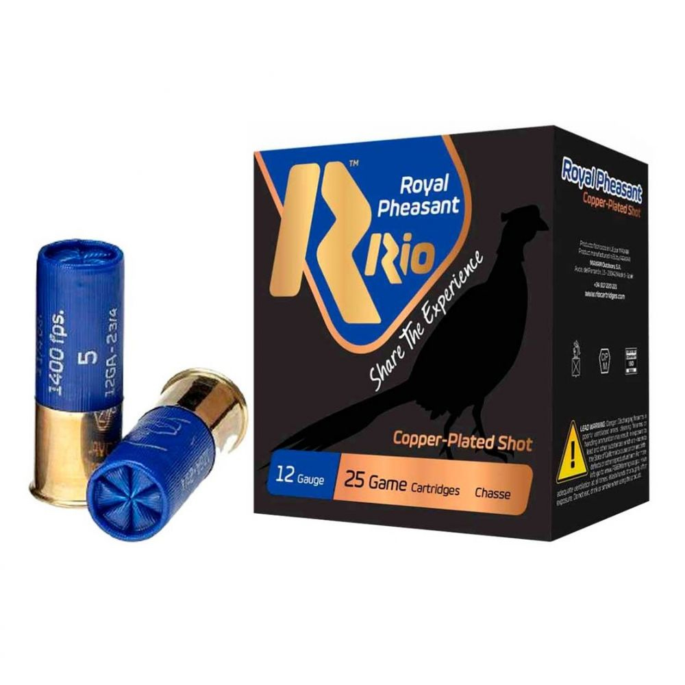 Патрон RIO Royal Pheasant COPPER Plated кал. 12/70 дріб № 1 наважка 36 г Фото 1