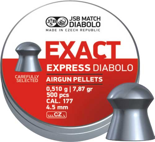 Пули пневматические JSB Diabolo Exact Express. Кол. 4.52 мм. 0.51 г 500 шт/уп Фото 1