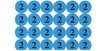 Наліпки на патрони "2" (діам. 18 мм, 54 шт. на аркуші) Фото 1