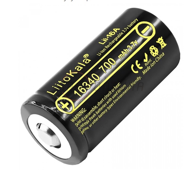 Аккумулятор 16340 LiitoKala Lii-16A 700 mAh 3.7V Фото 1