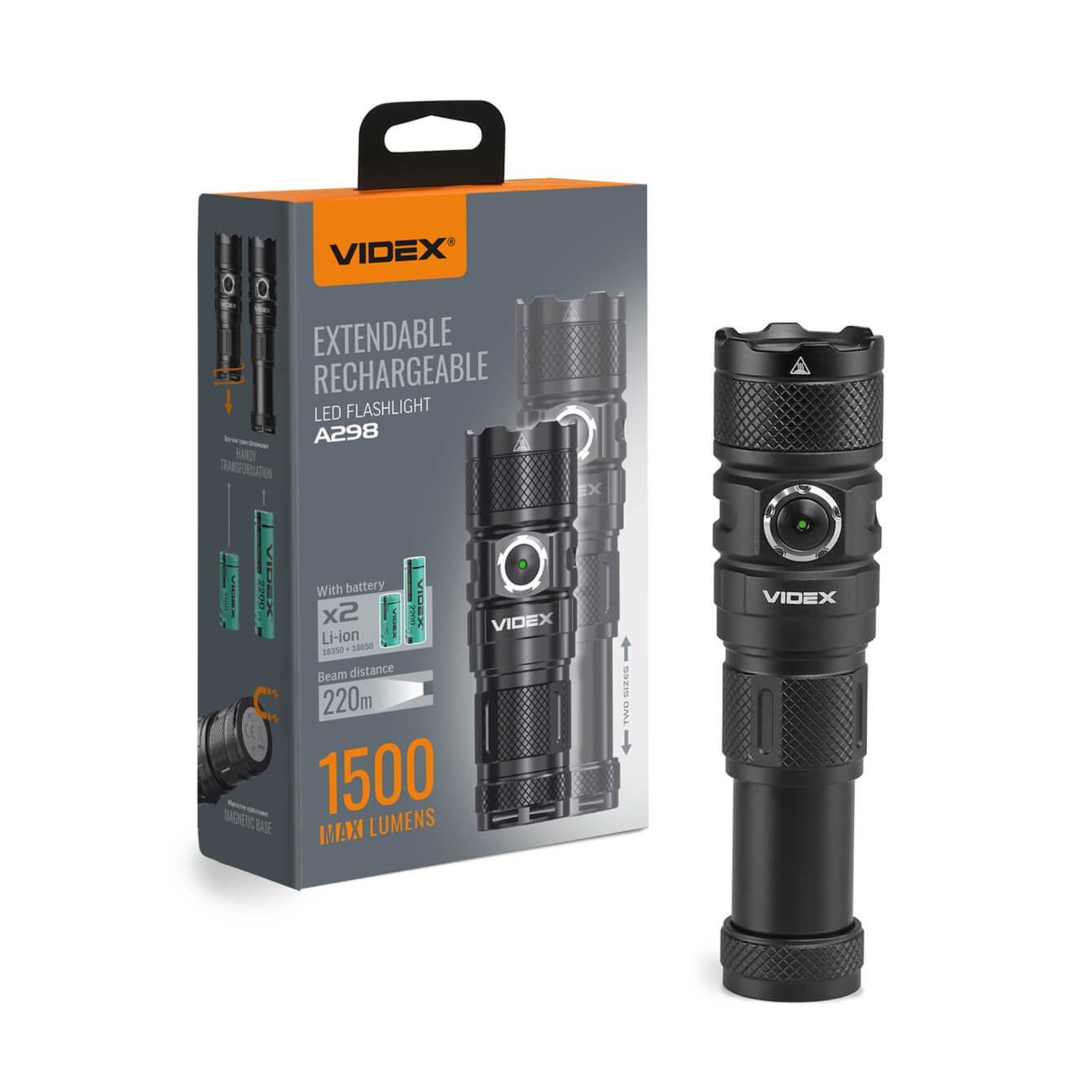 Ліхтар VIDEX VLF-A298 1500Lm 5000K Фото 1