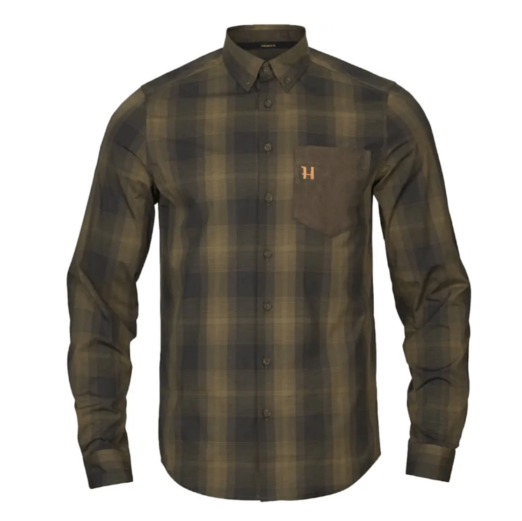 Рубашка Harkila Akkan L/S Зеленый/коричневый Фото 1