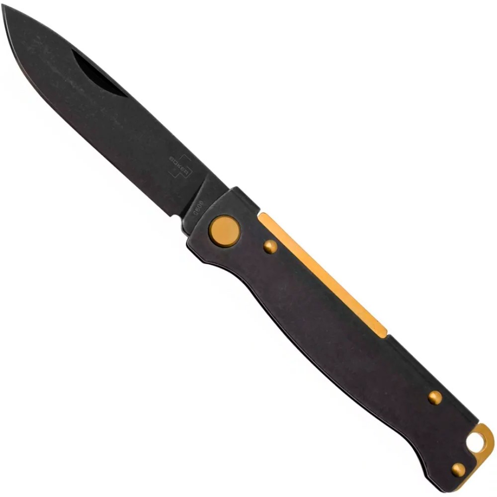 Нож Boker Plus Atlas Black Stonewash Brass Фото 1