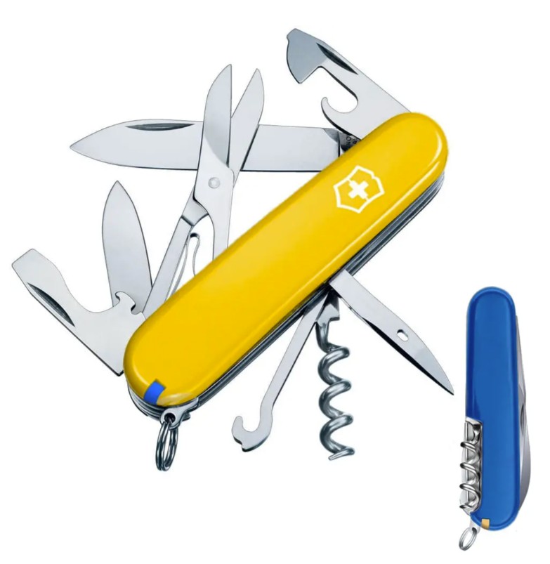 Складной нож Victorinox CLIMBER UKRAINE желто-синий 1.3703.8.2 Фото 1