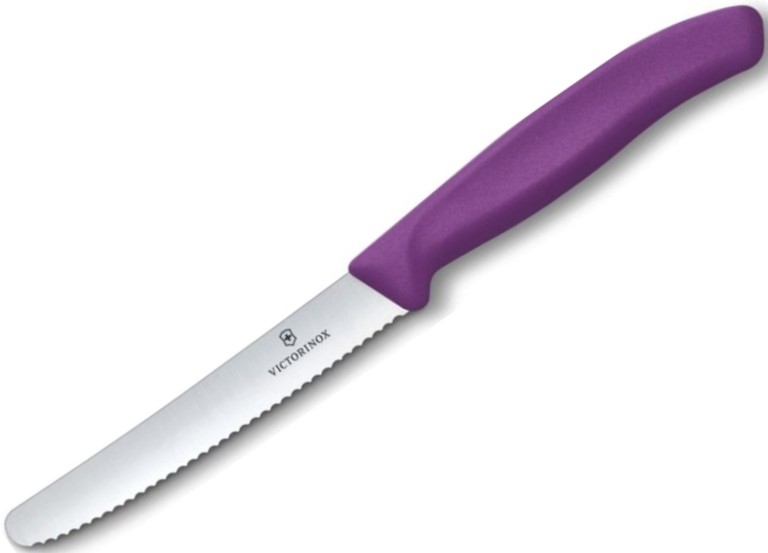 Ніж для томатів Victorinox Swiss Classic 11см хвил фіол Фото 1