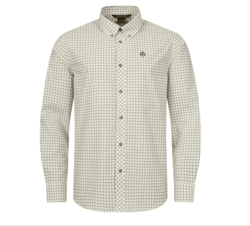 Сорочка Sauer Shirt Men 23 Creme/Dark Brown Checked Фото 1