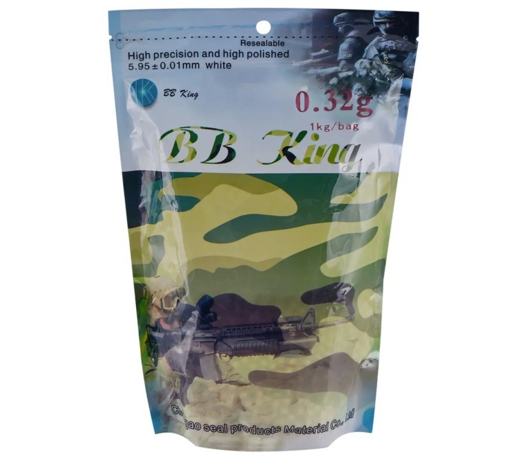 Страйкбольні кульки BB King Normal 6 мм 0,32 г 1кг/уп Фото 1