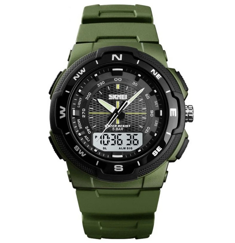 Чоловічий годинник Skmei 1454AG Army Green Фото 1
