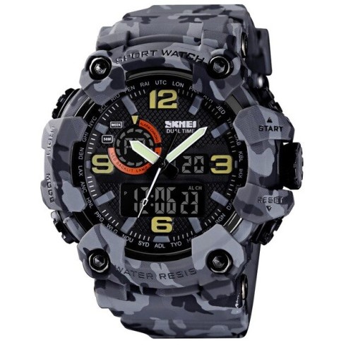 Годинник наручний тактичний Skmei 1520CMGY Gray Camo Фото 1