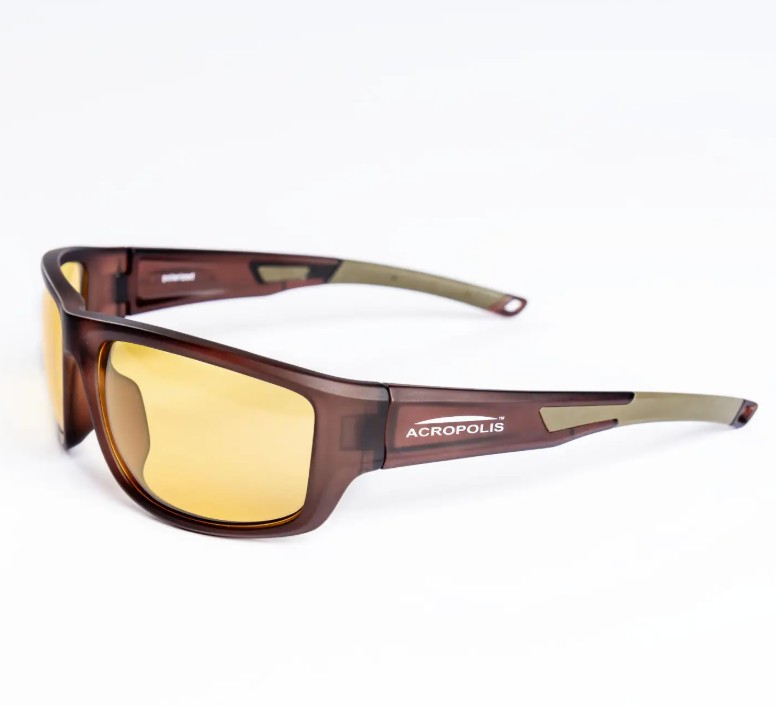 Очки поляризационные Acropolis ОФА-5 Sport (желтая линза/коричневая оправа) Фото 1
