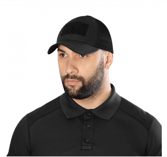 Кепка Camotec Tactic Mesh Rip-Stop Stretch Чорна Фото 1