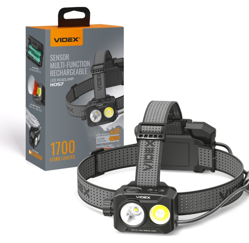 Налобний світлодіодний ліхтарик VIDEX VLF-H057 1700Lm 5000K Фото 1