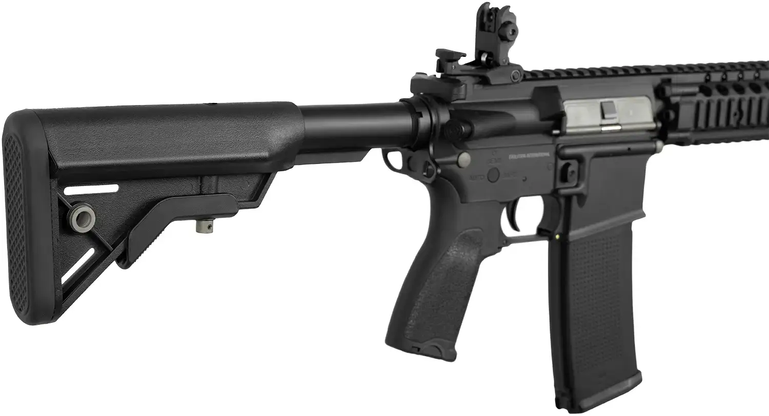 Страйкбольна гвинтівка Evolution Recon Superlite MK18 Mod 1 10.8" Carbontech AEG 6 мм Black Фото 4